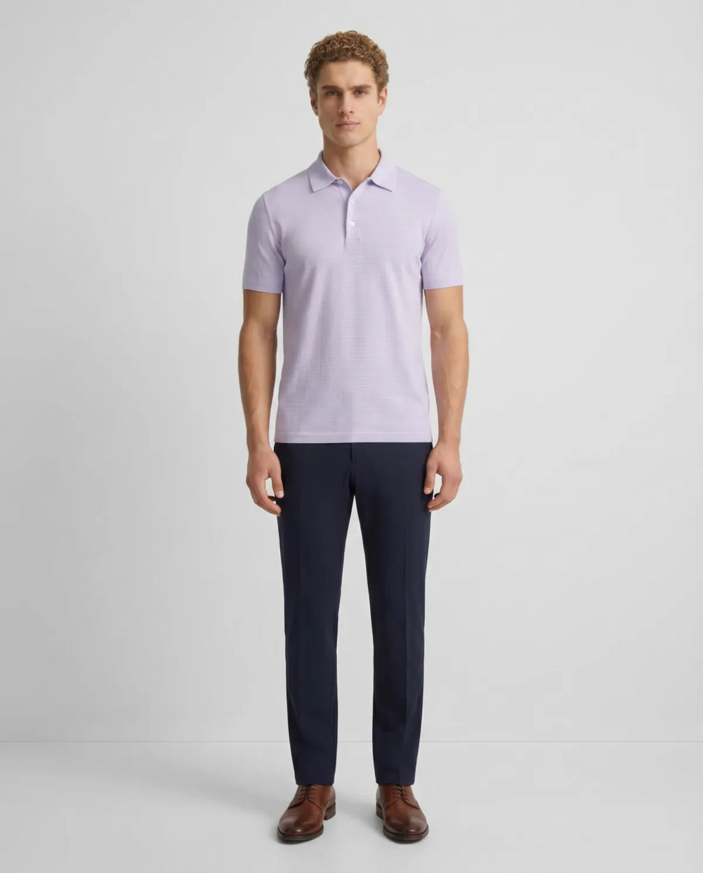Camiseta Polo mini rayas Brooks Brothers - Lila - Modelo 2