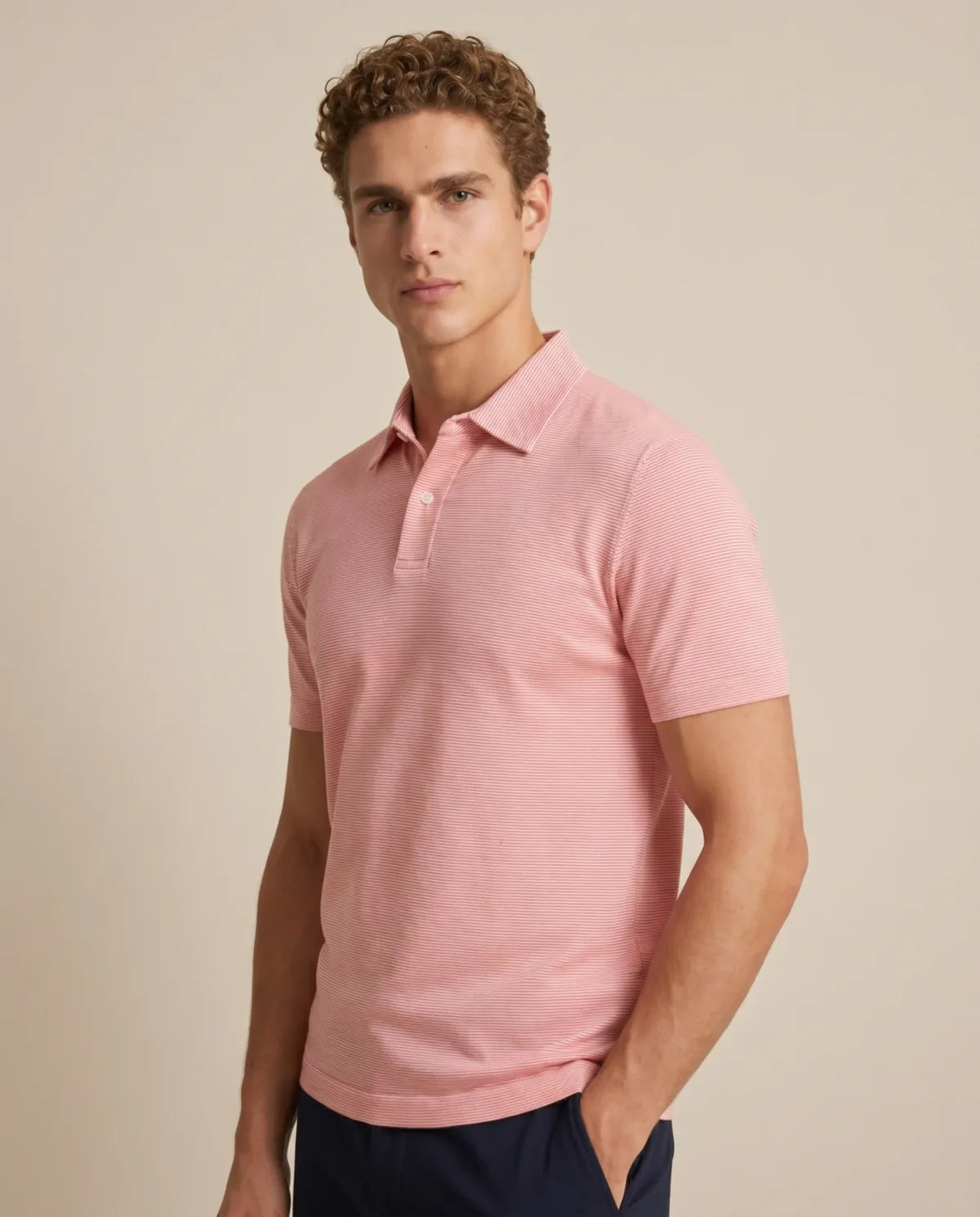 Camiseta Polo mini rayas Brooks Brothers - Rosa - Modelo 3