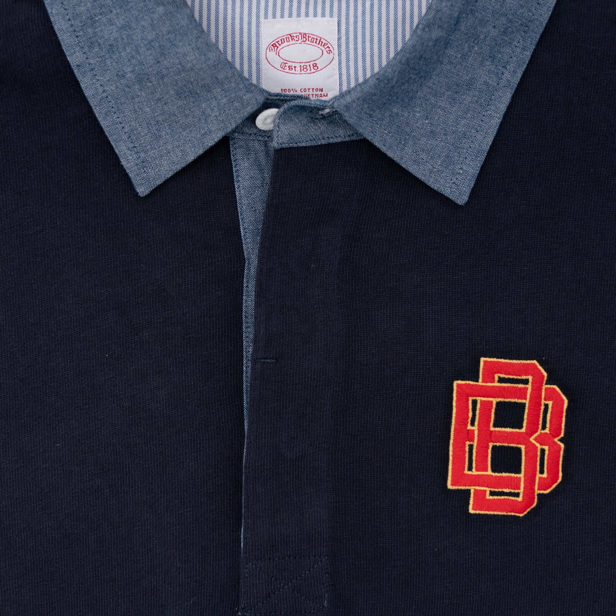 T-shirt Polo Rayas Cuello en Contraste - Brooks Brothers CM00156