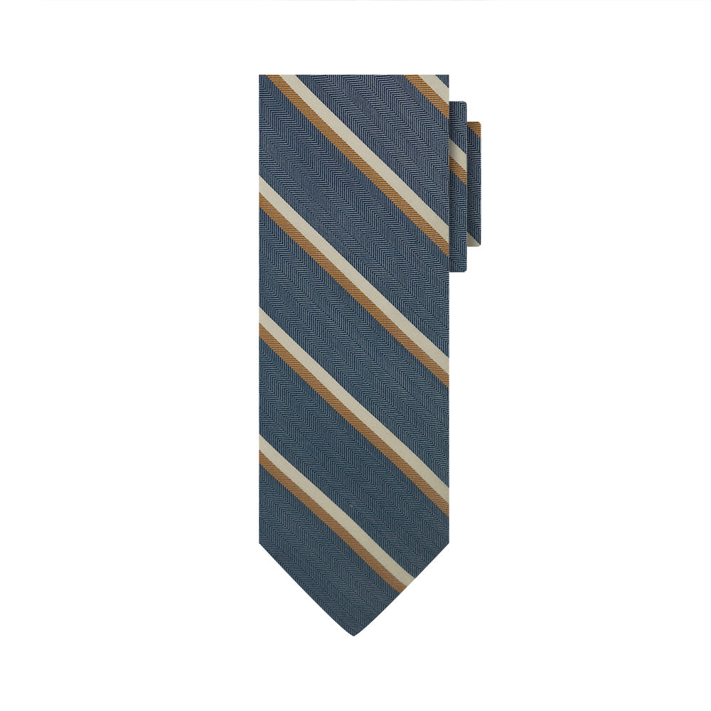 Corbata Striped Brooks Brothers Azul/Amarillo CO03318