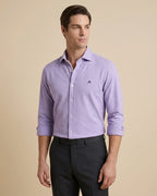 Camisa Sport Classic Fit Button Down Austin Reed CS00698K - Lila - Modelo plano americano lookbook