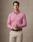 Camisa Sport Classic Fit Button Down Austin Reed CS00698K - Rojo - Modelo plano americano lookbook