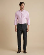 Camisa Sport Classic Fit Button Down Austin Reed CS00698K - Rosa - Modelo cuerpo completo