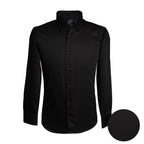 Camisa Sport Spread Collar Classic Fit Perry Ellis CS00699B - Negro - Frente ghost mannequin