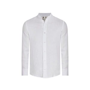 Camisa Cuello Neru en Lino color Blanco CS00875000