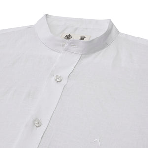 Camisa Cuello Neru en Lino color Blanco CS00875000
