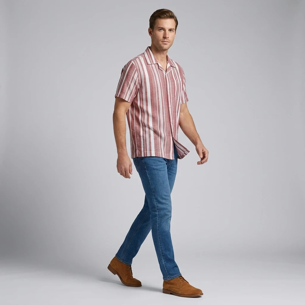 Camisa Sport Vinotinto Classic Fit Perry Ellis CS00886 Imagen secundaria del producto