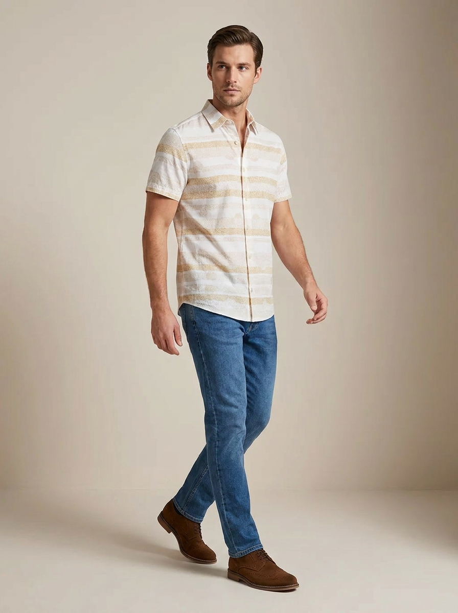 Camisa Sport Habano Claro Classic Fit Perry Ellis CS00891 Imagen principal del producto