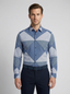Camisa Sport Azul Medio Classic Fit Perry Ellis CS00902