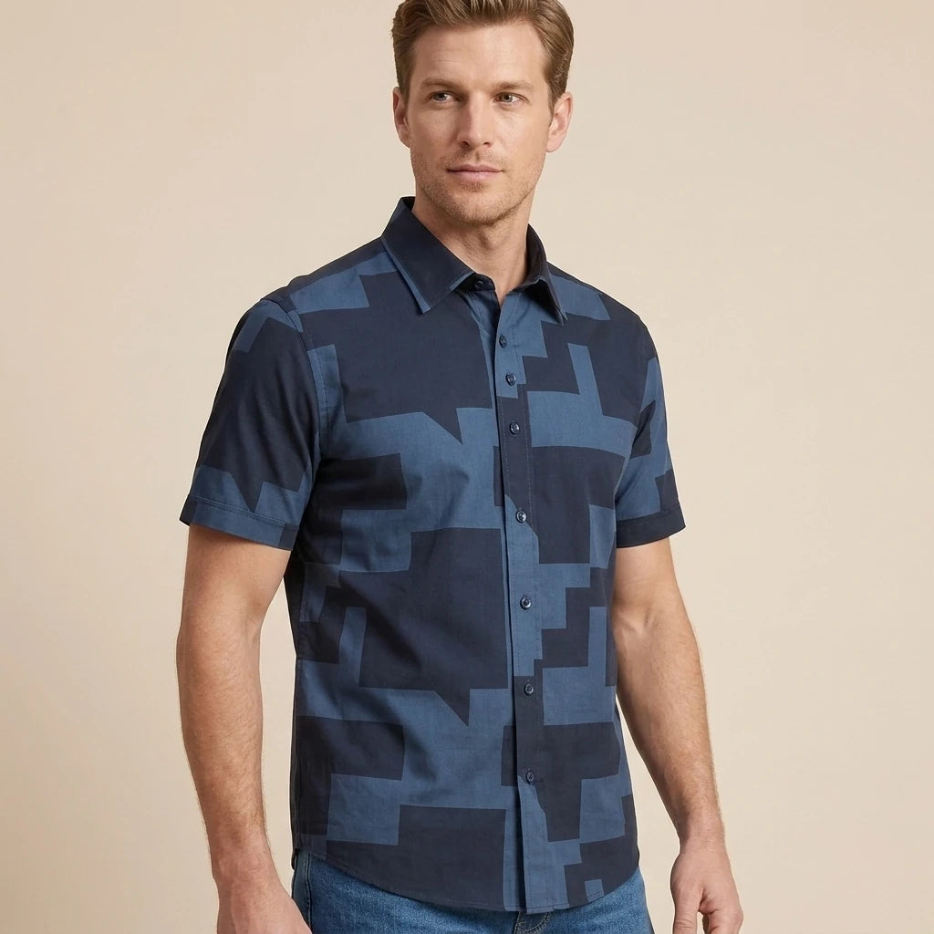 Camisa Sport Azul Classic Fit Perry Ellis CS00907 Imagen secundaria del producto