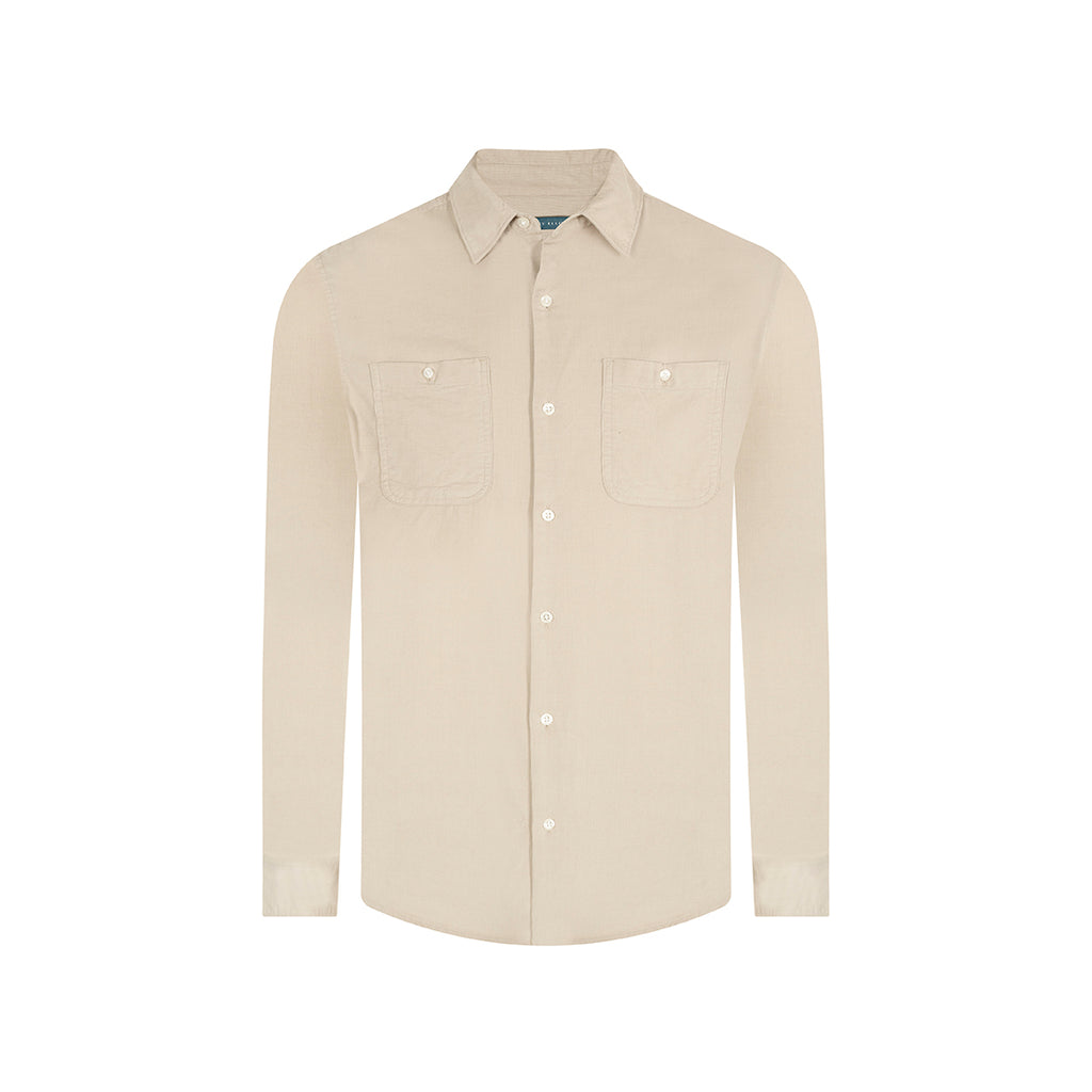 Camisa Sport Beige Classic Fit Perry Ellis CS00913 - Habano Claro - Frente ghost mannequin