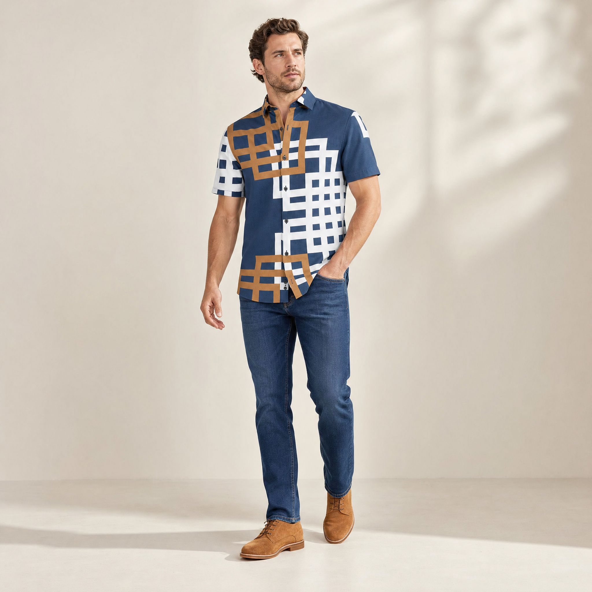 Camisa Sport Azul Classic Fit Perry Ellis CS00916 Imagen secundaria del producto