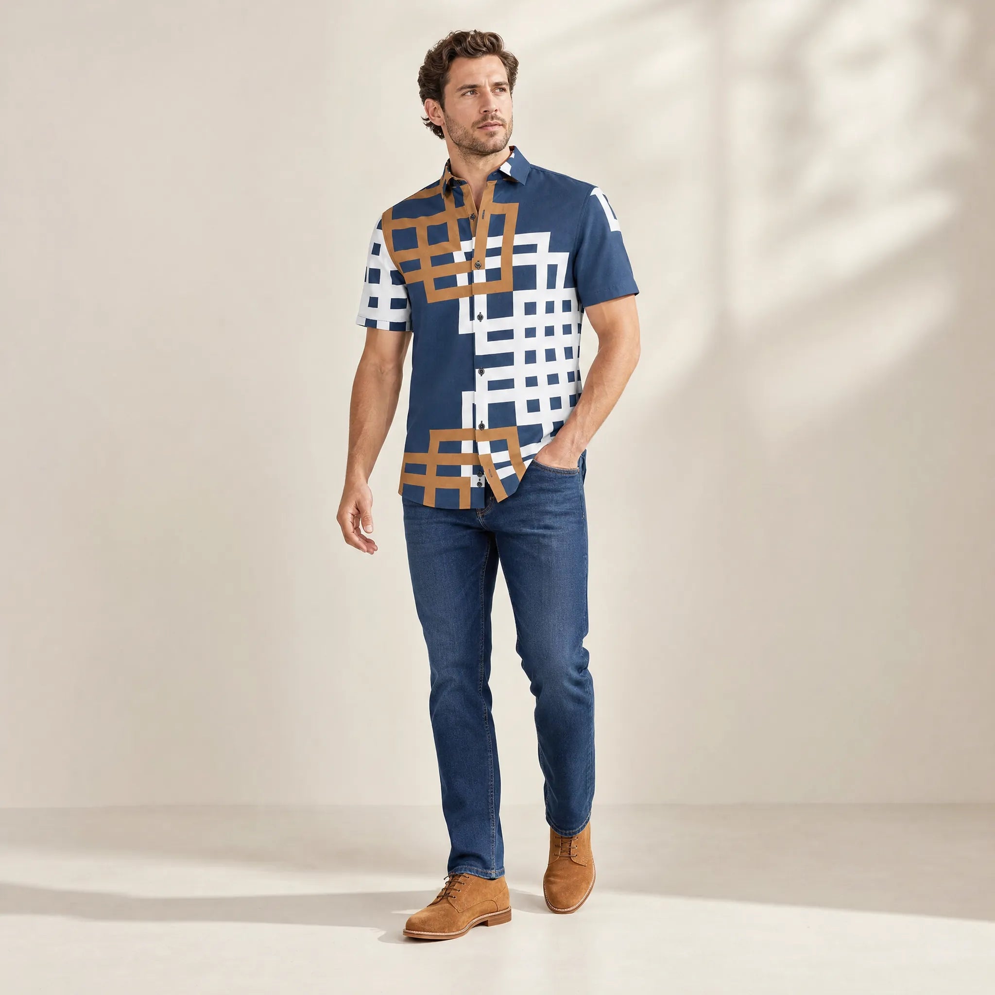 Camisa Sport Azul Classic Fit Perry Ellis CS00916 Imagen principal del producto