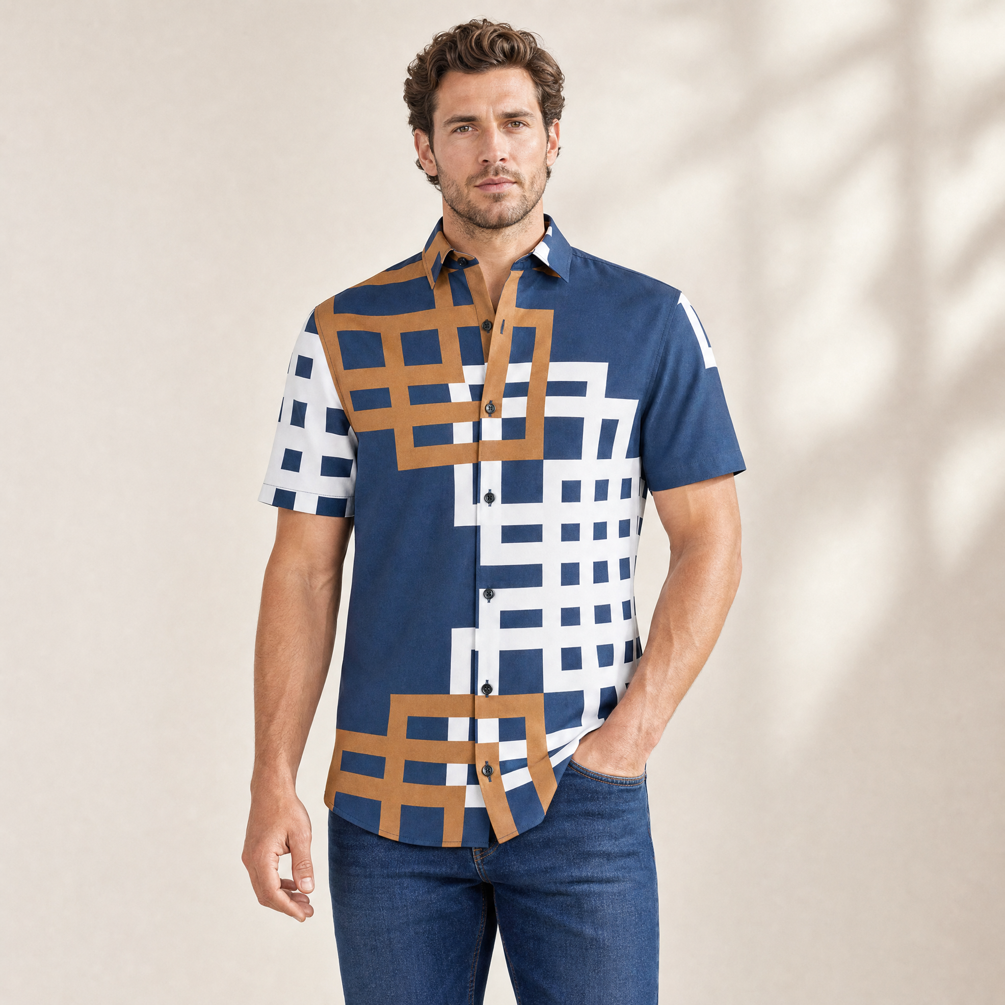 Camisa Sport Azul Classic Fit Perry Ellis CS00916 Imagen principal del producto