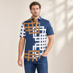Camisa Sport Azul Classic Fit Perry Ellis CS00916