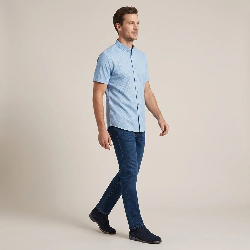 Camisa Sport CS00921-012 Azul Claro - vista 2