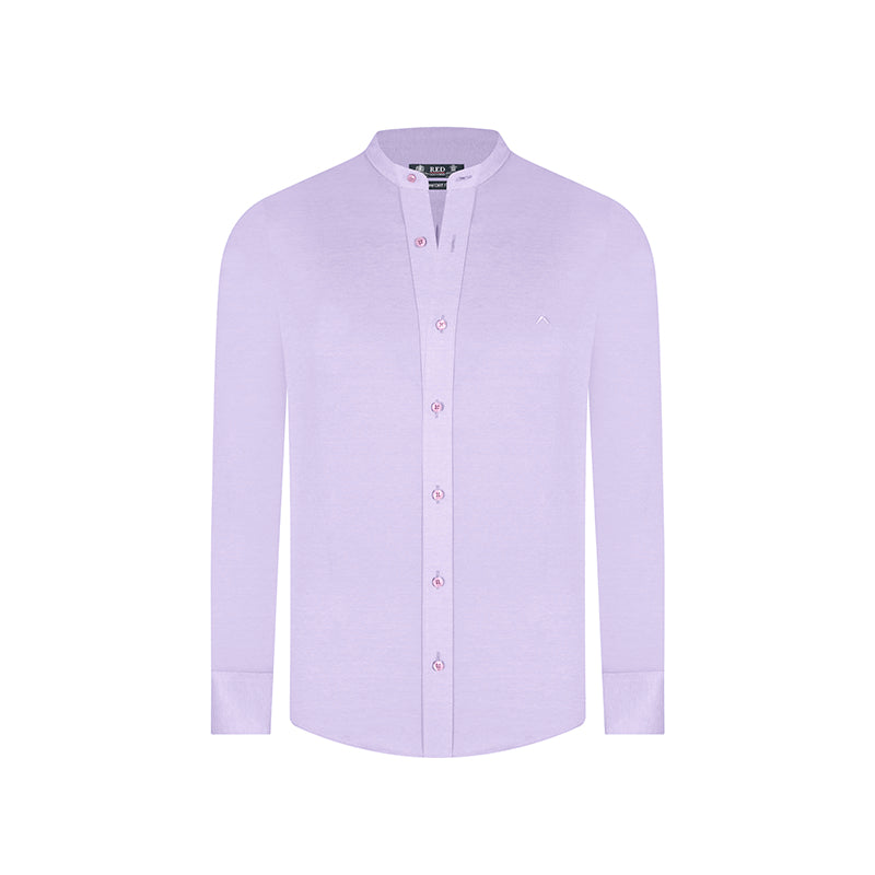 Camisa Sport Classic Fit Cuello Mao Austin Reed CS00926 - Lila - Frente ghost mannequin