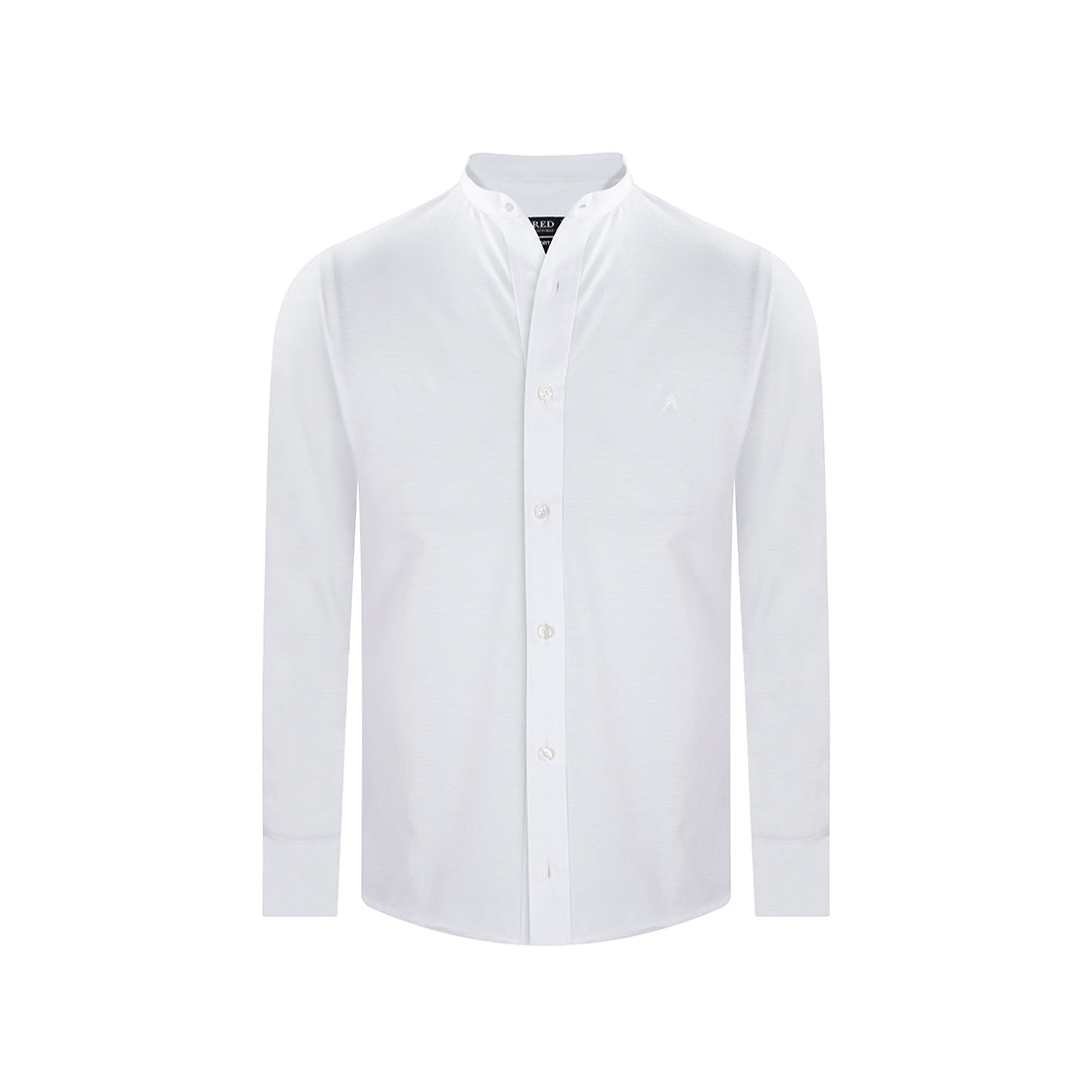 Camisa Sport Classic Fit Cuello Mao Austin Reed CS00926 - Blanco - Frente ghost mannequin Imagen principal del producto
