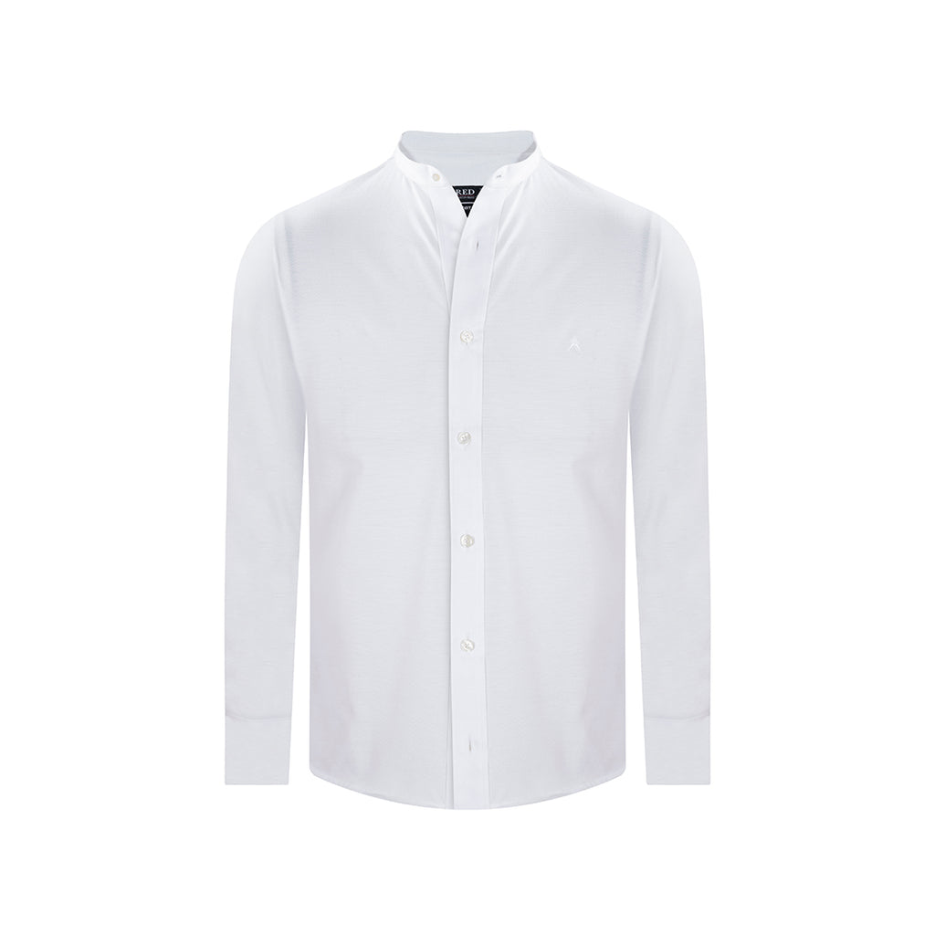 Camisa Sport Classic Fit Cuello Mao Austin Reed CS00926 - Blanco - Frente ghost mannequin
