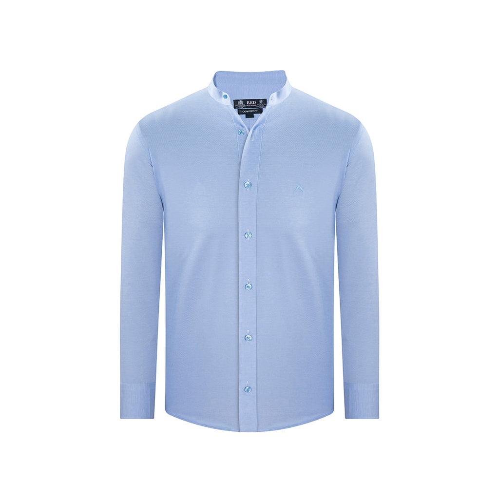 Camisa Sport Classic Fit Cuello Mao Austin Reed CS00926 - Azul Claro - Frente ghost mannequin