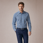 Camisa Sport Azul Classic Fit Perry Ellis CS00932