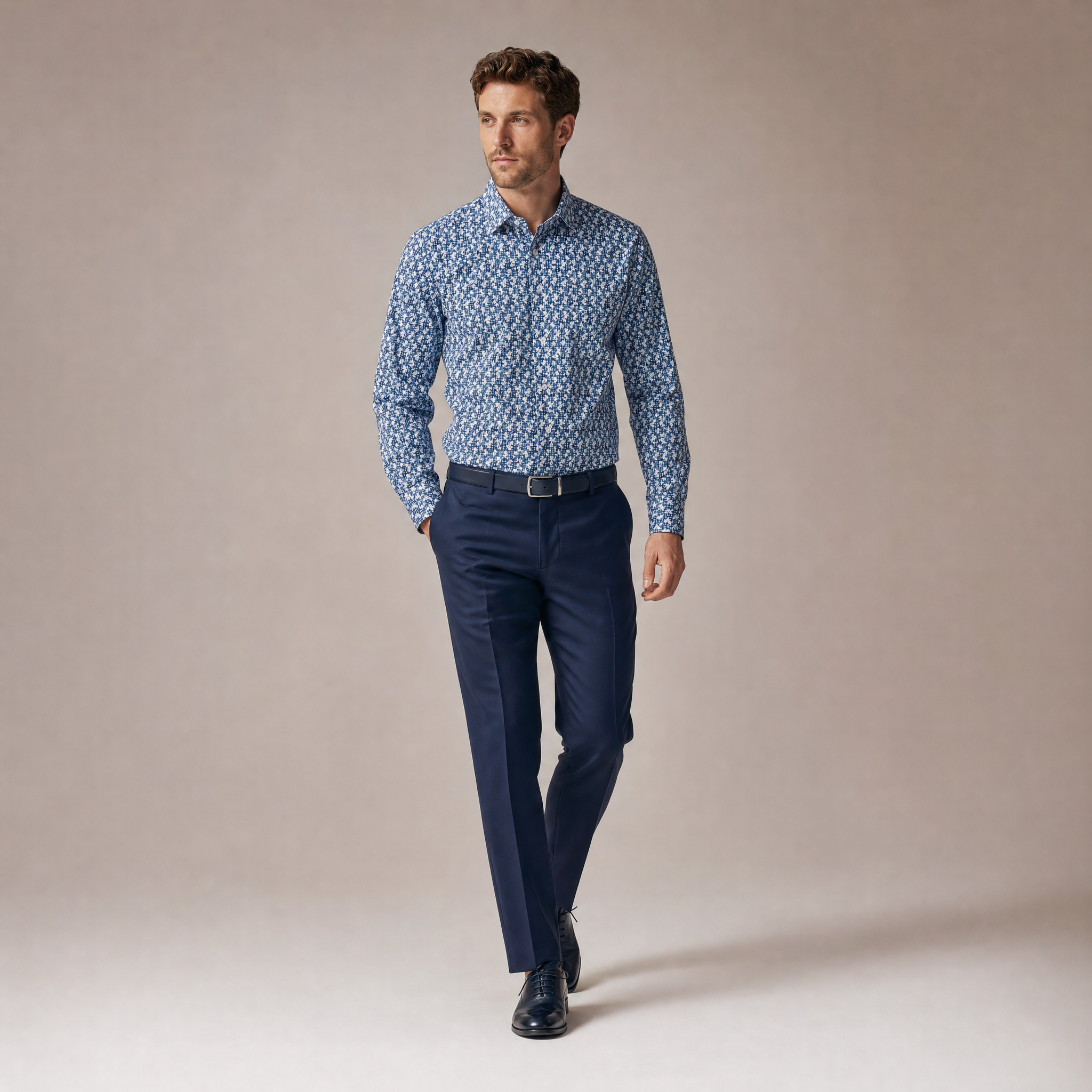 Camisa Sport Azul Classic Fit Perry Ellis CS00932 Imagen secundaria del producto