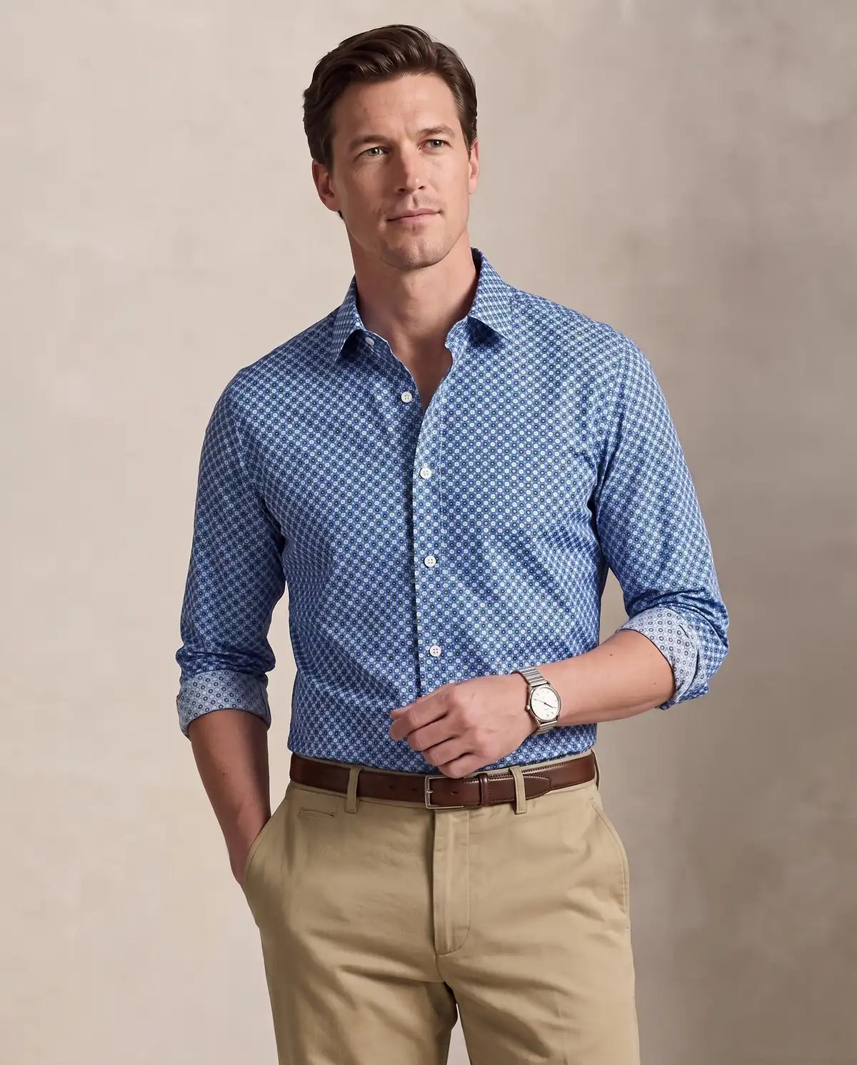Camisa Sport Azul Classic Fit Perry Ellis CS00935 Imagen secundaria del producto