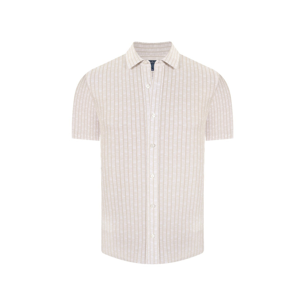 Camisa Sport Habano Claro Classic Fit Perry Ellis CS00943 - Habano Claro - Frente ghost mannequin