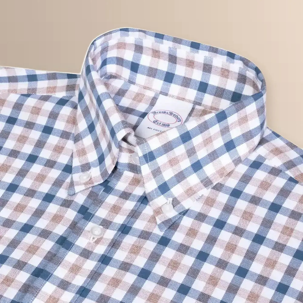 Camisa Sport Cuadros Button Down Collar Classic Fit Brooks Brothers CS00948 - Detalle cuello