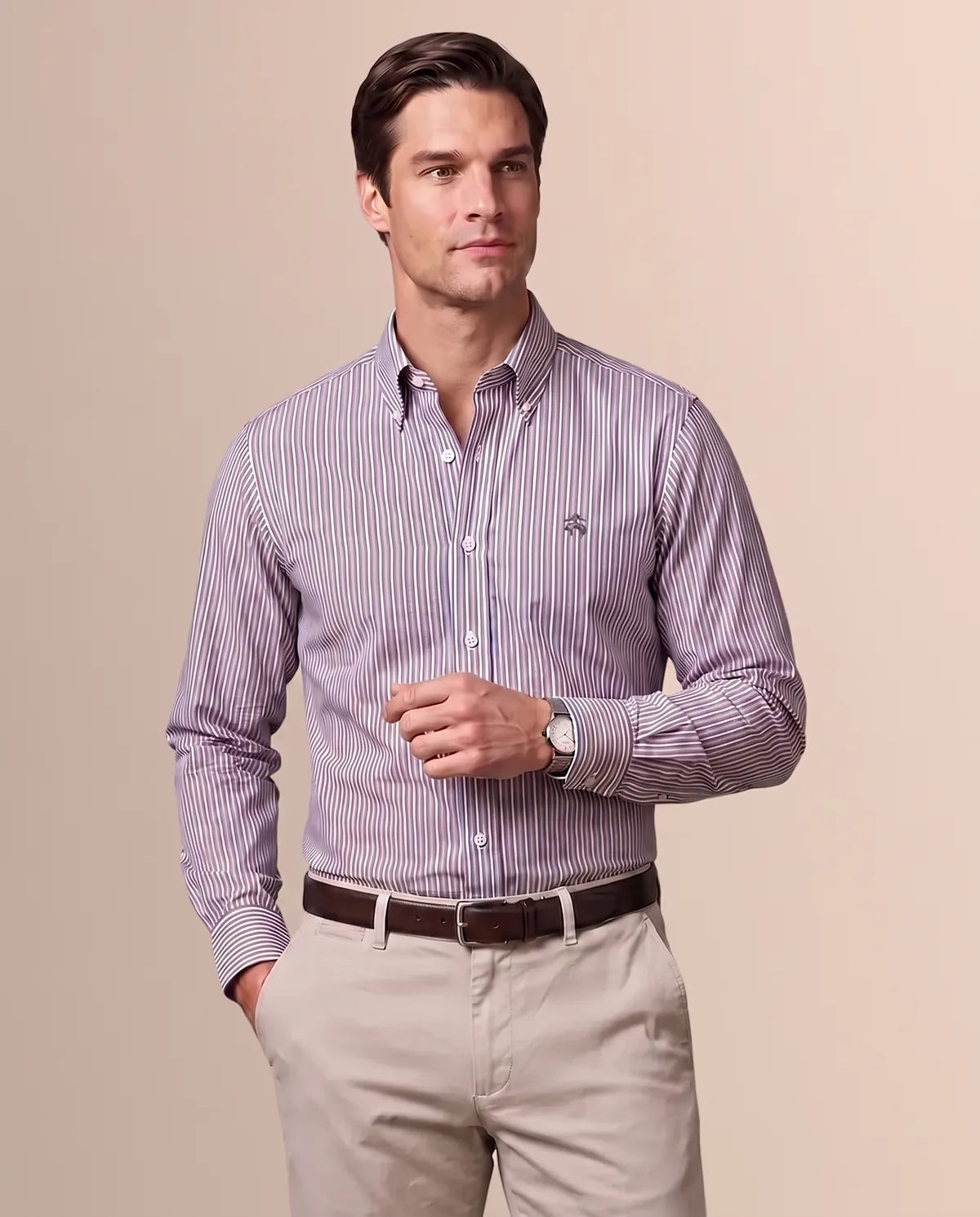 Camisa Sport Brooks Brothers CS00950 - Modelo frente medio Imagen principal del producto