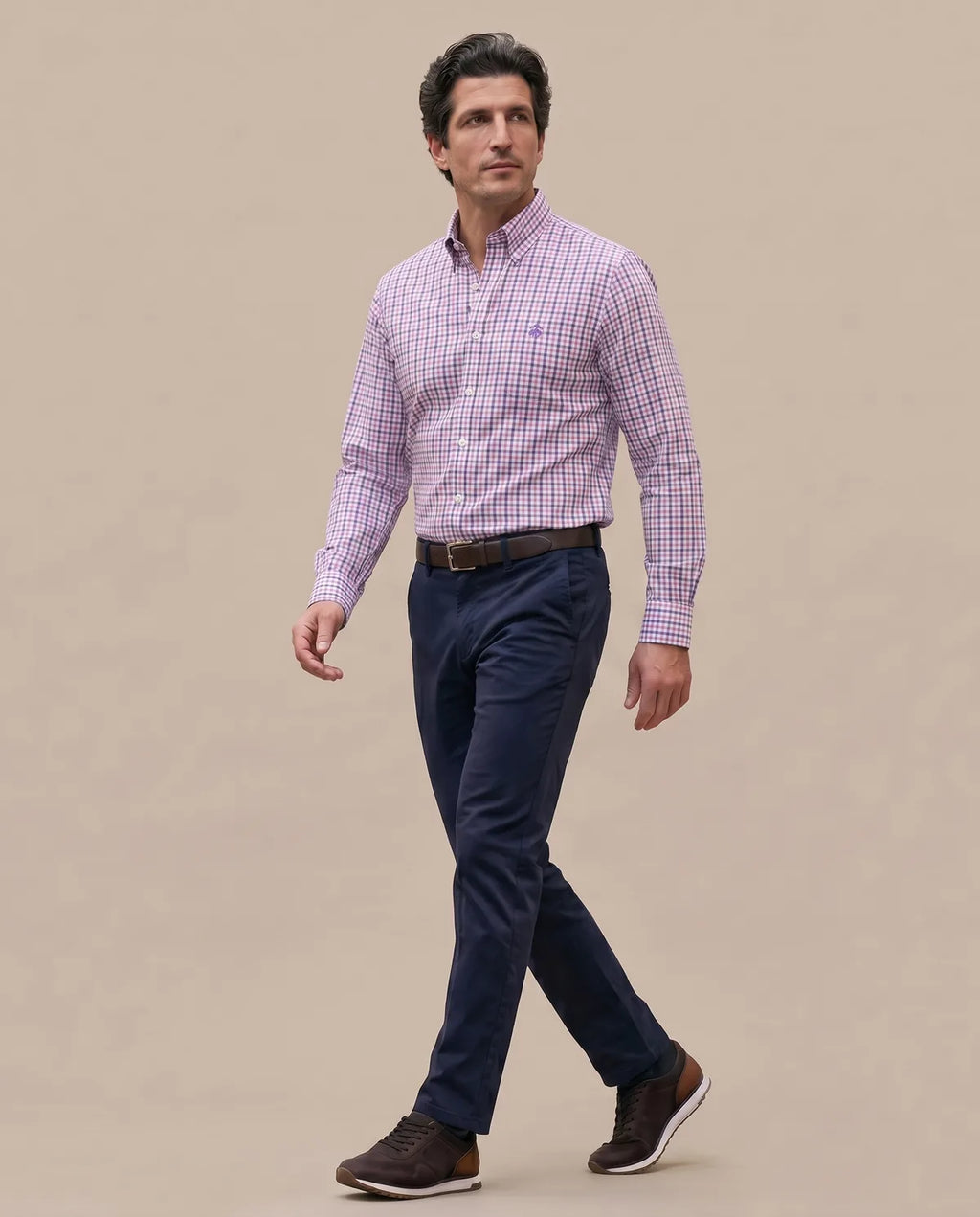 Camisa Sport Cuadros Button Down Collar Classic Fit Brooks Brothers CS00953 - Modelo cuerpo completo
