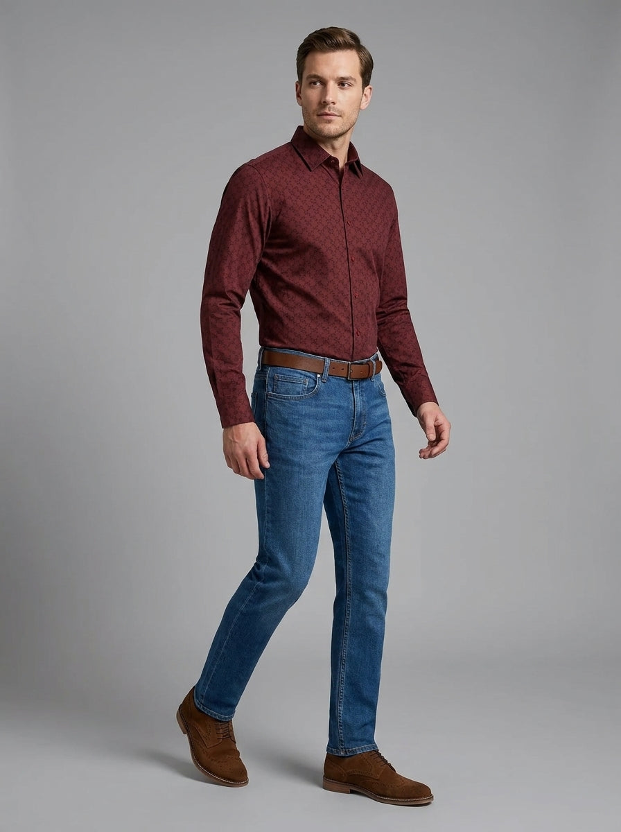 Camisa Sport Azul Classic Fit Perry Ellis CS00957 Imagen secundaria del producto