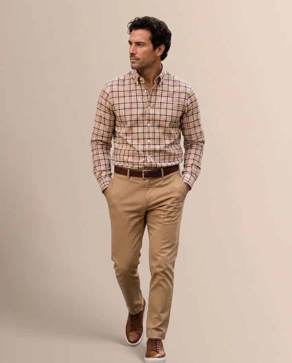 Camisa Sport Cuadros Button Down Collar Classic Fit Non Iron Brooks Brothers CS00960 - Modelo lifestyle