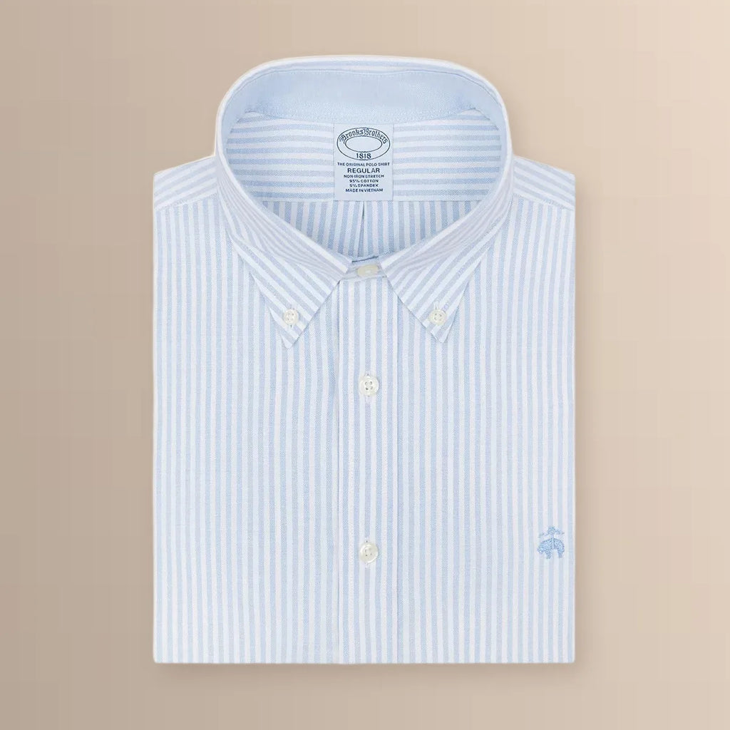 Camisa Sport Rayas NON IRON Button Down Collar Classic Fit Brooks Brothers CS00965 - Detalle cuello