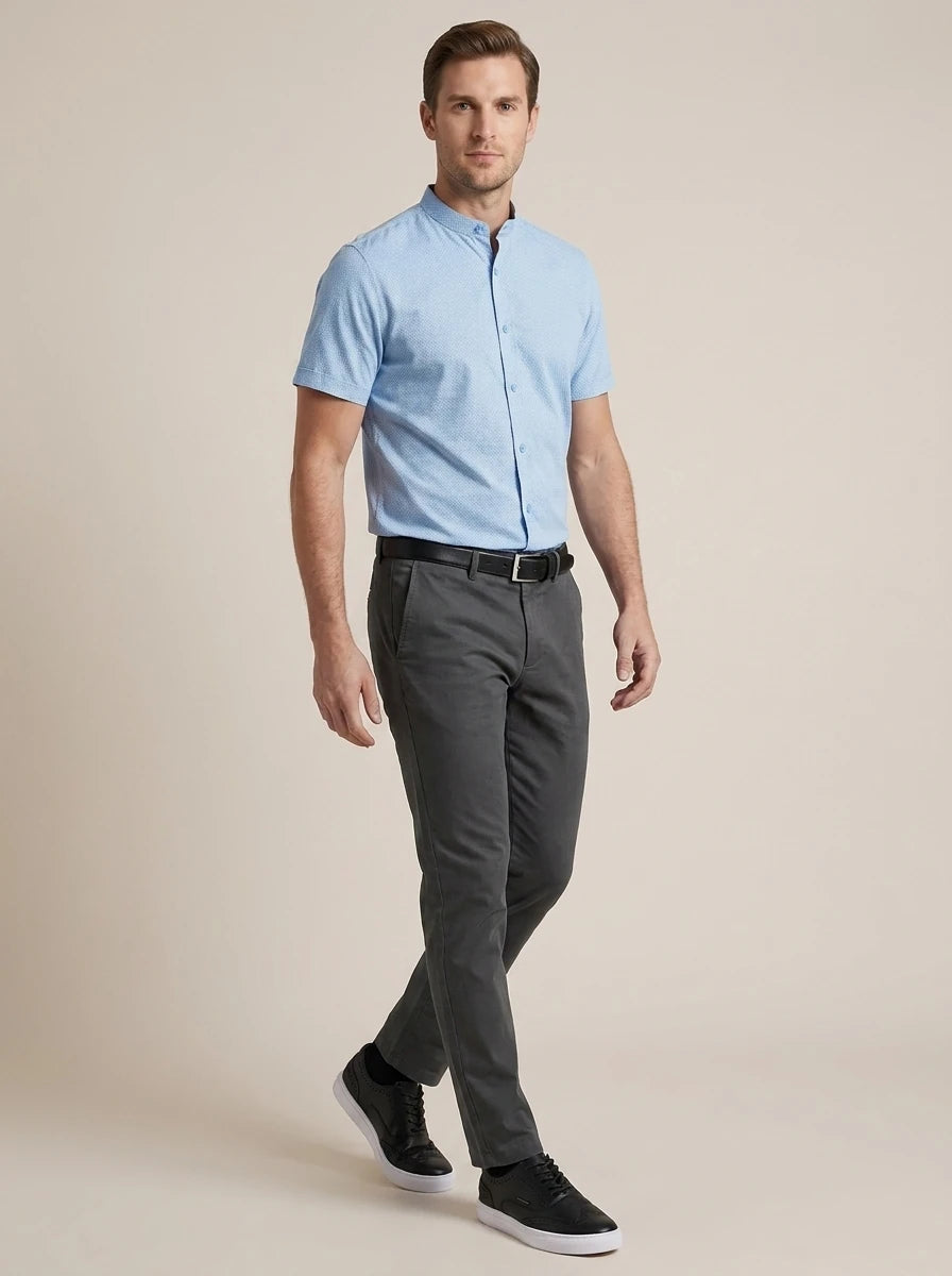 Pantalón Classic Fit Guy Laroche PS00129C - gris-4 Imagen principal del producto