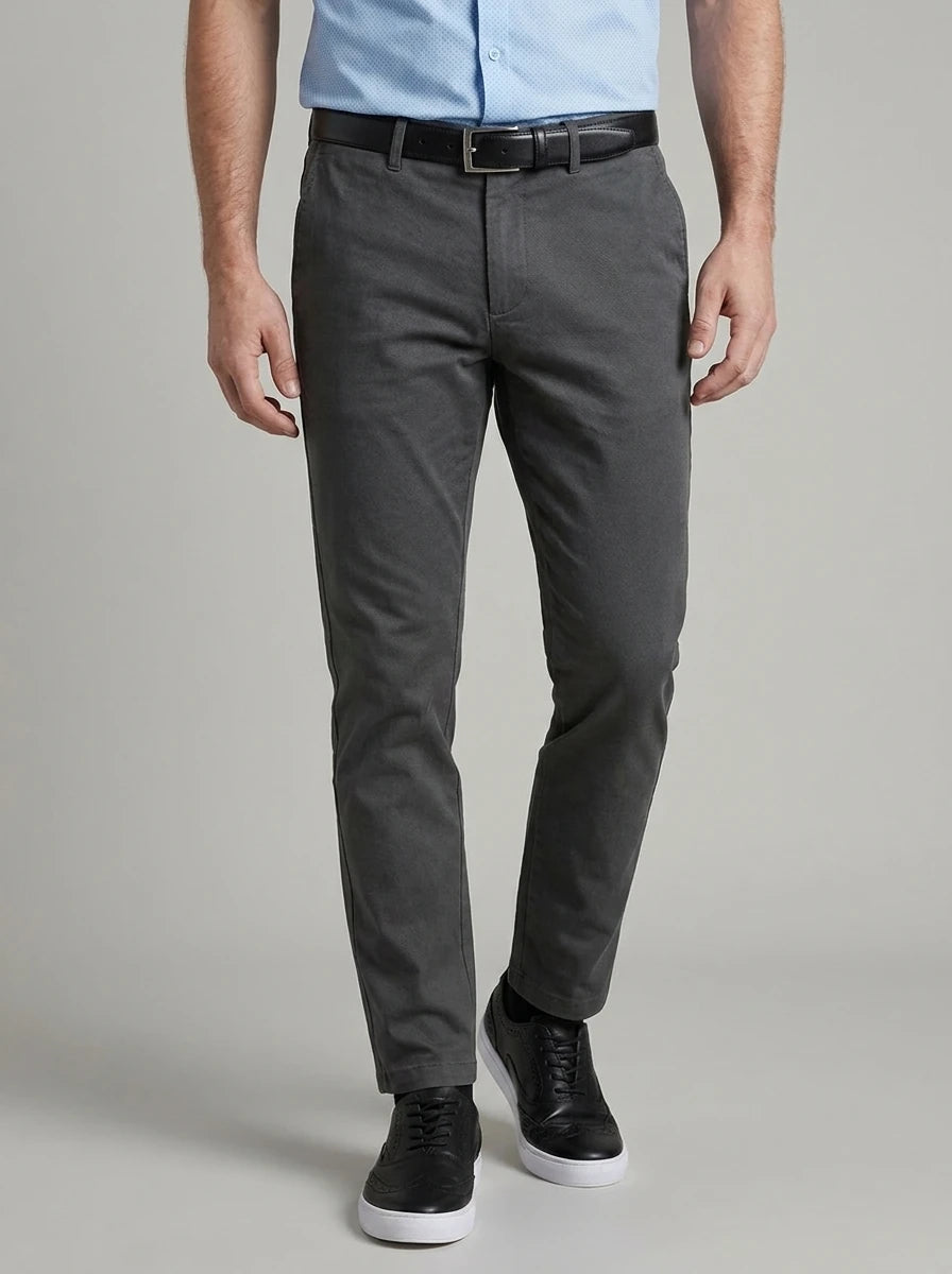 Pantalón Classic Fit Guy Laroche PS00129C - gris-4