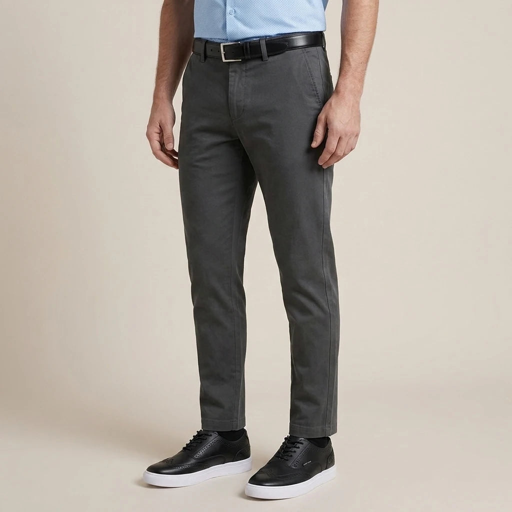 Pantalón Classic Fit Guy Laroche PS00129C - gris-4