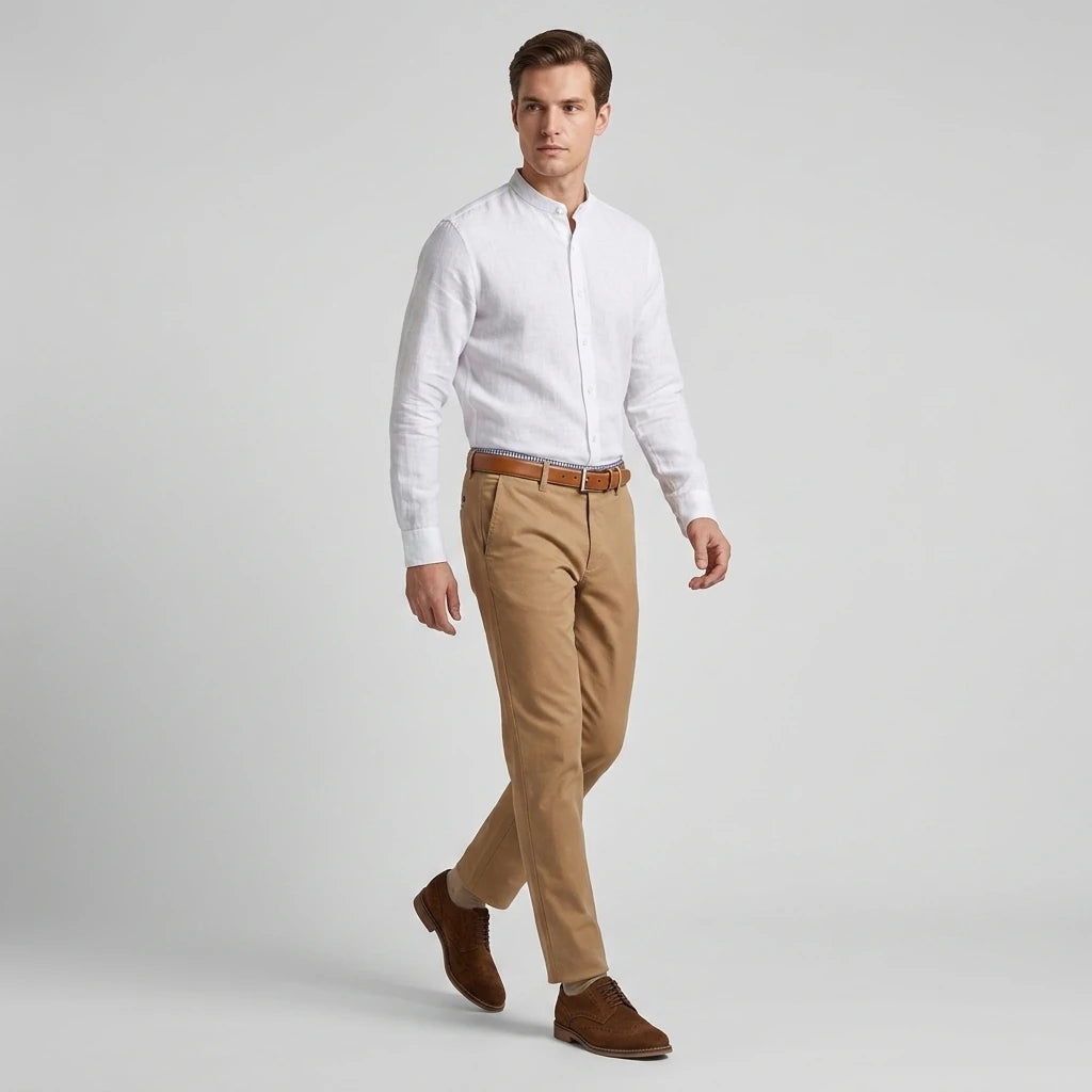 Pantalón Classic Fit Guy Laroche PS00129C - Habano Claro