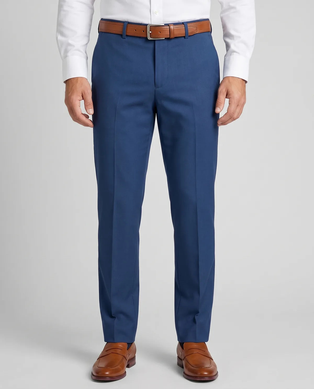 Pantalón Classic Fit Guy Laroche PF00004B - Azul Medio - Modelo frente medio
