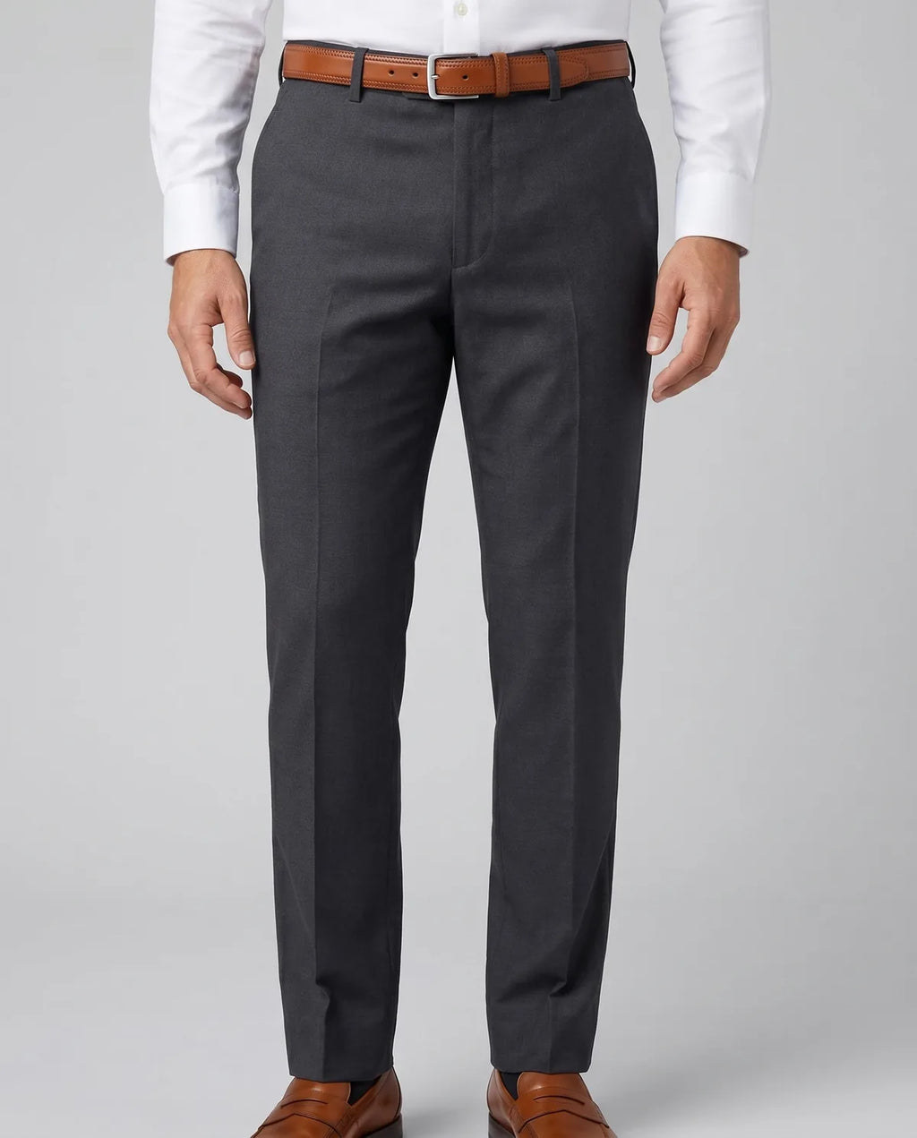 Pantalón Classic Fit Guy Laroche PF00004B - gris-4 - Modelo frente medio