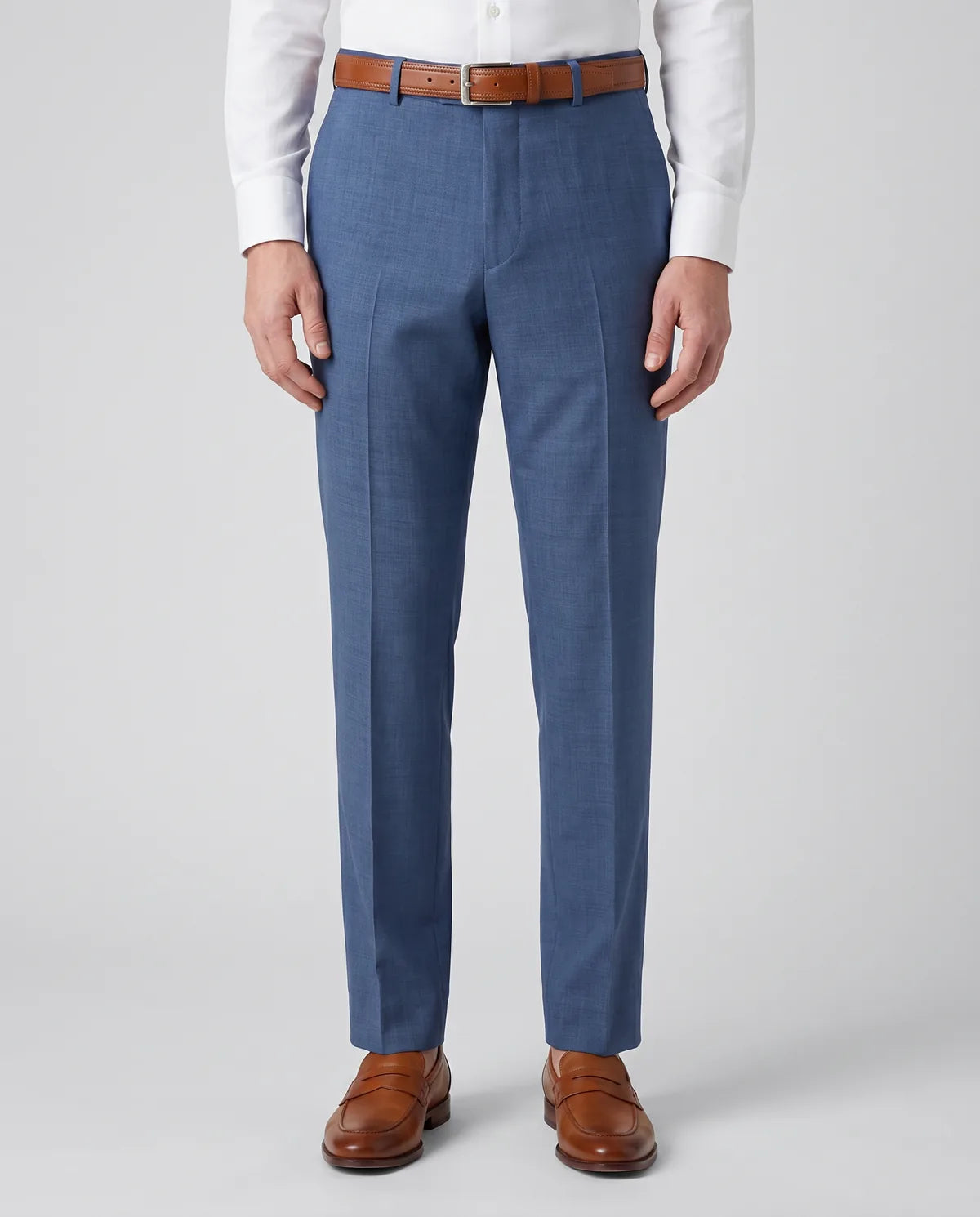 Pantalón Formal Brooks Brothers PF00192 - Azul Medio - Modelo cuerpo completo
