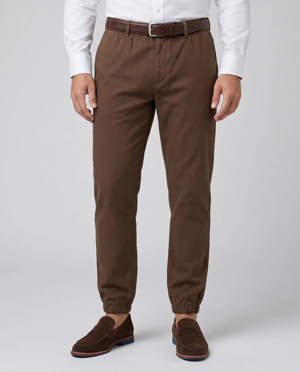 Pantalón Classic Fit Perry Ellis PS00146 - Cafe Claro - Modelo frente medio