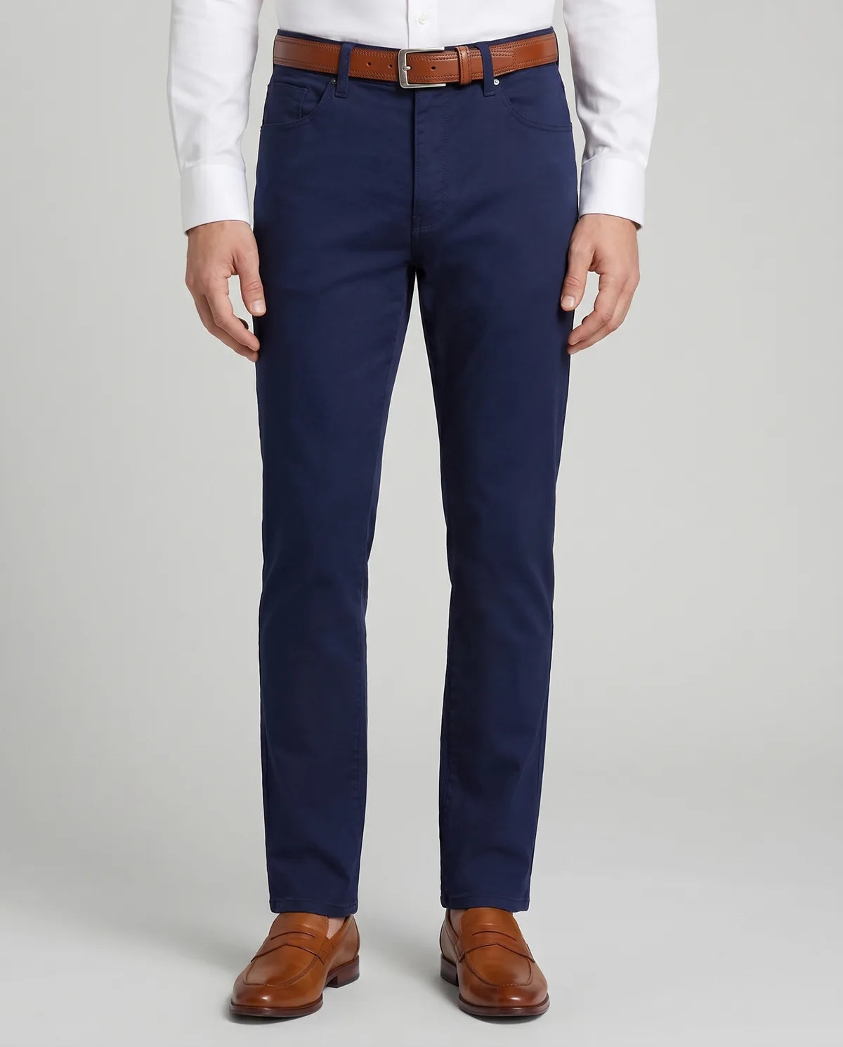 Pantalón Classic Fit Perry Ellis PS00147 - Azul Oscuro - Modelo frente medio
