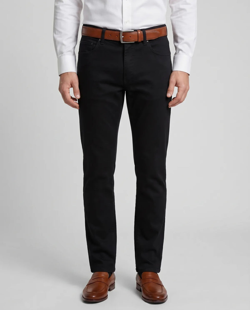 Pantalón Classic Fit Perry Ellis PS00147 - Negro - Modelo frente medio
