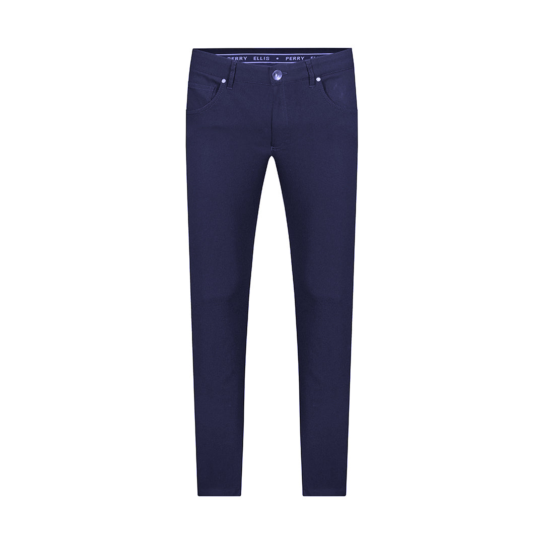 Pantalón 5 Pocket Classic Fit Perry Ellis PS00148 - Azul Oscuro - Frente ghost mannequin