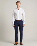 Pantalón 5 Pocket Classic Fit Perry Ellis PS00148 - Azul Oscuro - Modelo cuerpo completo