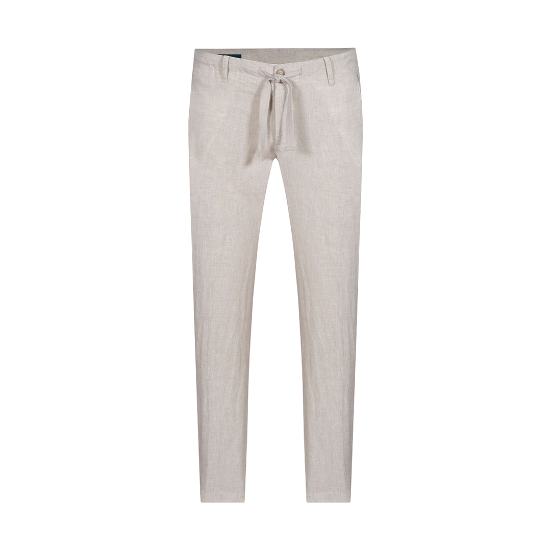 Pantalon Lino Classic Fit Perry Ellis PS00153 - Habano Claro - Frente ghost mannequin Imagen principal del producto