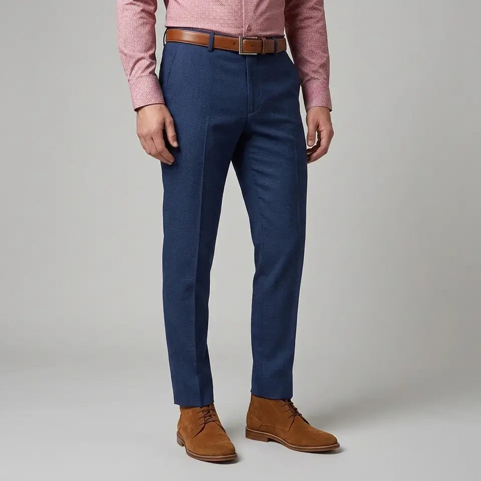 Pantalón Classic Fit Perry Ellis PS00156 - Azul Oscuro - Detalle