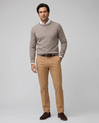 Pantalón Algodón Classic Fit Perry Ellis PS00157 - Habano - Modelo frente medio