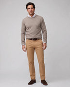 Pantalón Algodón Classic Fit Perry Ellis PS00157 - Habano - Modelo cuerpo completo